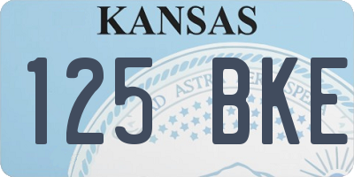 KS license plate 125BKE