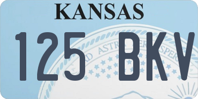 KS license plate 125BKV