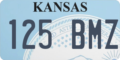 KS license plate 125BMZ
