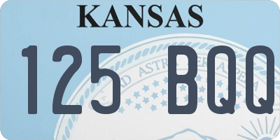 KS license plate 125BQQ
