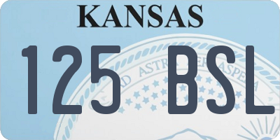 KS license plate 125BSL