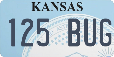 KS license plate 125BUG