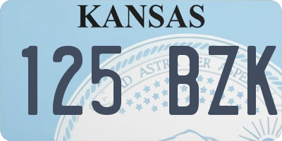 KS license plate 125BZK