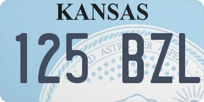 KS license plate 125BZL