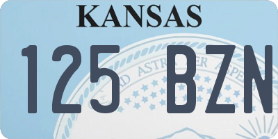KS license plate 125BZN
