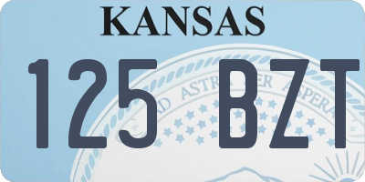 KS license plate 125BZT