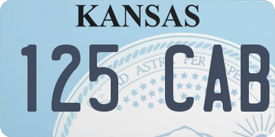 KS license plate 125CAB