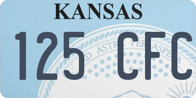 KS license plate 125CFC