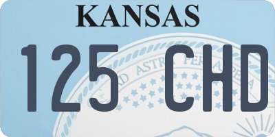 KS license plate 125CHD