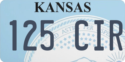 KS license plate 125CIR