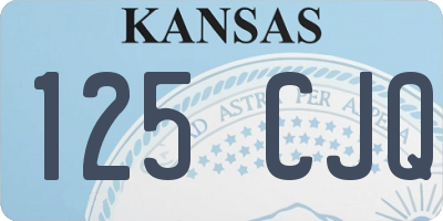 KS license plate 125CJQ