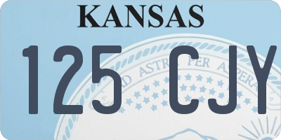 KS license plate 125CJY