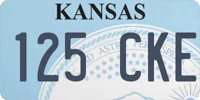 KS license plate 125CKE