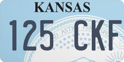 KS license plate 125CKF