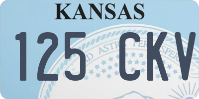 KS license plate 125CKV