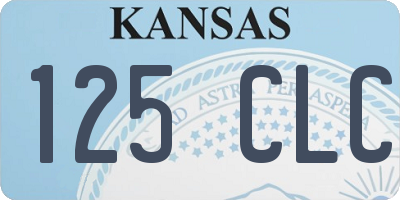 KS license plate 125CLC