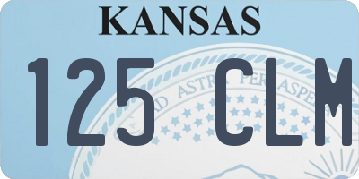 KS license plate 125CLM
