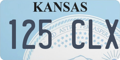 KS license plate 125CLX