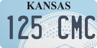 KS license plate 125CMC