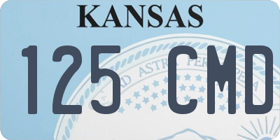 KS license plate 125CMD