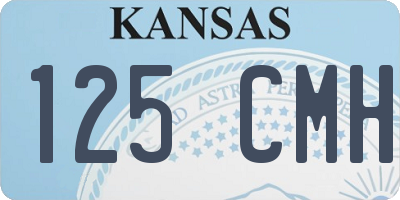 KS license plate 125CMH