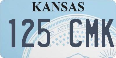 KS license plate 125CMK