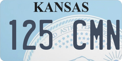 KS license plate 125CMN