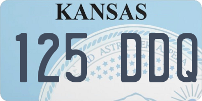 KS license plate 125DDQ