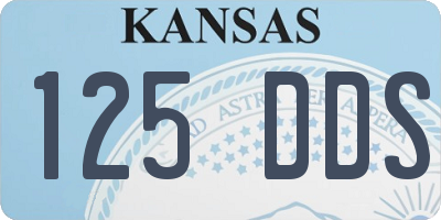 KS license plate 125DDS