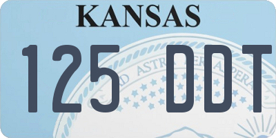 KS license plate 125DDT