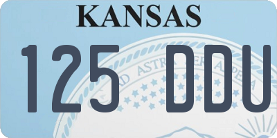 KS license plate 125DDU