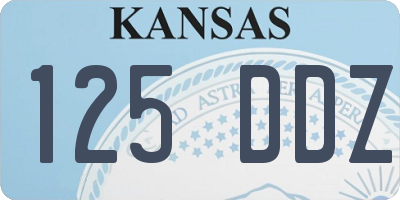 KS license plate 125DDZ