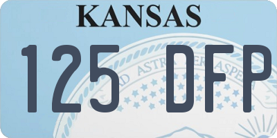 KS license plate 125DFP