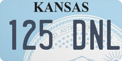 KS license plate 125DNL