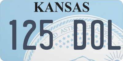 KS license plate 125DOL