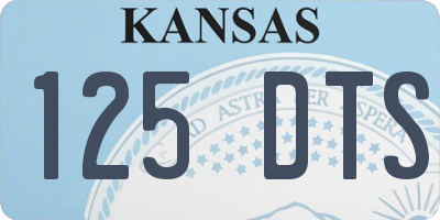 KS license plate 125DTS