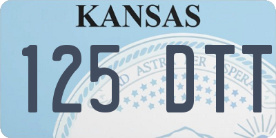 KS license plate 125DTT