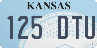 KS license plate 125DTU