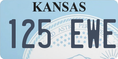 KS license plate 125EWE