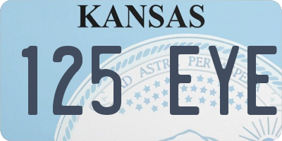 KS license plate 125EYE