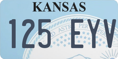KS license plate 125EYV