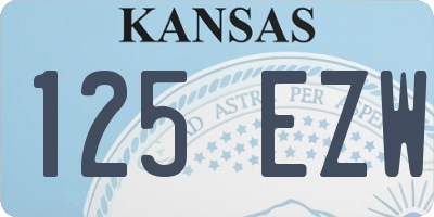 KS license plate 125EZW