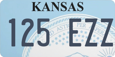 KS license plate 125EZZ