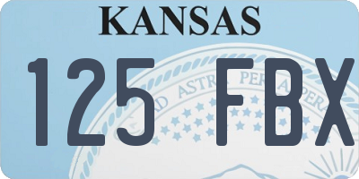 KS license plate 125FBX