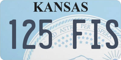 KS license plate 125FIS