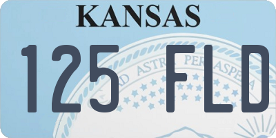 KS license plate 125FLD