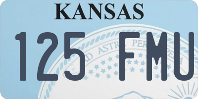 KS license plate 125FMU