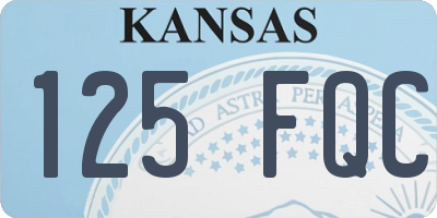 KS license plate 125FQC