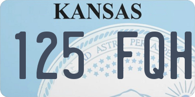 KS license plate 125FQH