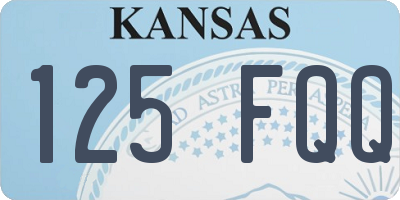 KS license plate 125FQQ